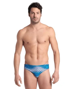 Alternative view of Bañador slip arena para hombre Allover - Azul Lago Multi