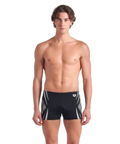 Bañador corto arena Performance para hombre Poseidonia Negro - Blanco
