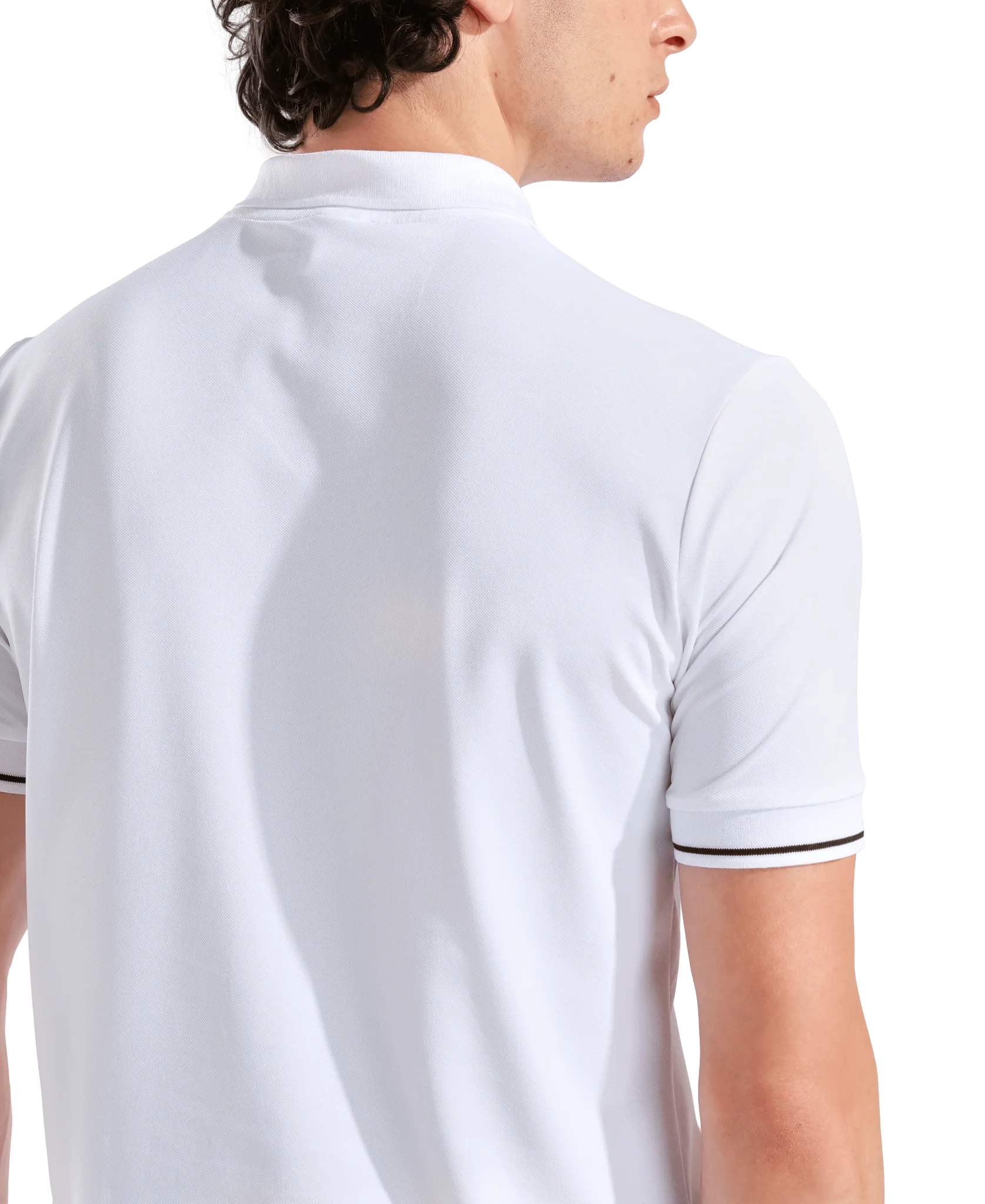 Polo para hombre arena Tech Zip - Blanco - Image 6