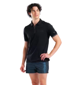 Alternative view of Polo para hombre arena Tech Zip - Negro