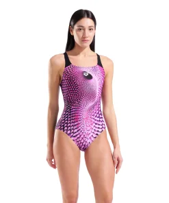 Alternative view of Bañador arena Performance para mujer con espalda swim pro Peacock - Multi Rosa