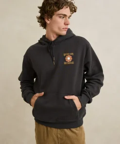 Alternative view of Surf Essentials Fleece Hood - Washed Black