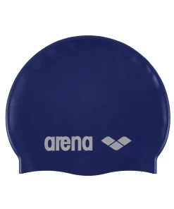 Alternative view of Gorro de natación arena unisex Classic Silicone  - Denim/Plata