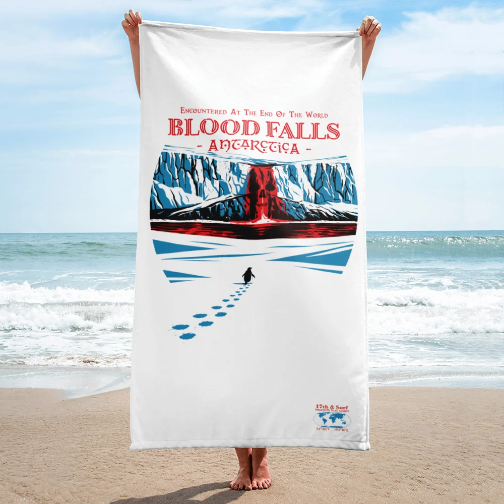 "Blood Falls" Antarctica Beach Towel - Haunted Seas Series - Image 2