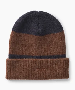 Alternative view of Alpine Rib Beanie - Navy/Dark Brown