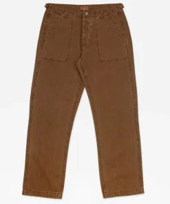 Alternative view of Herringbone Fatique Pant - Brown