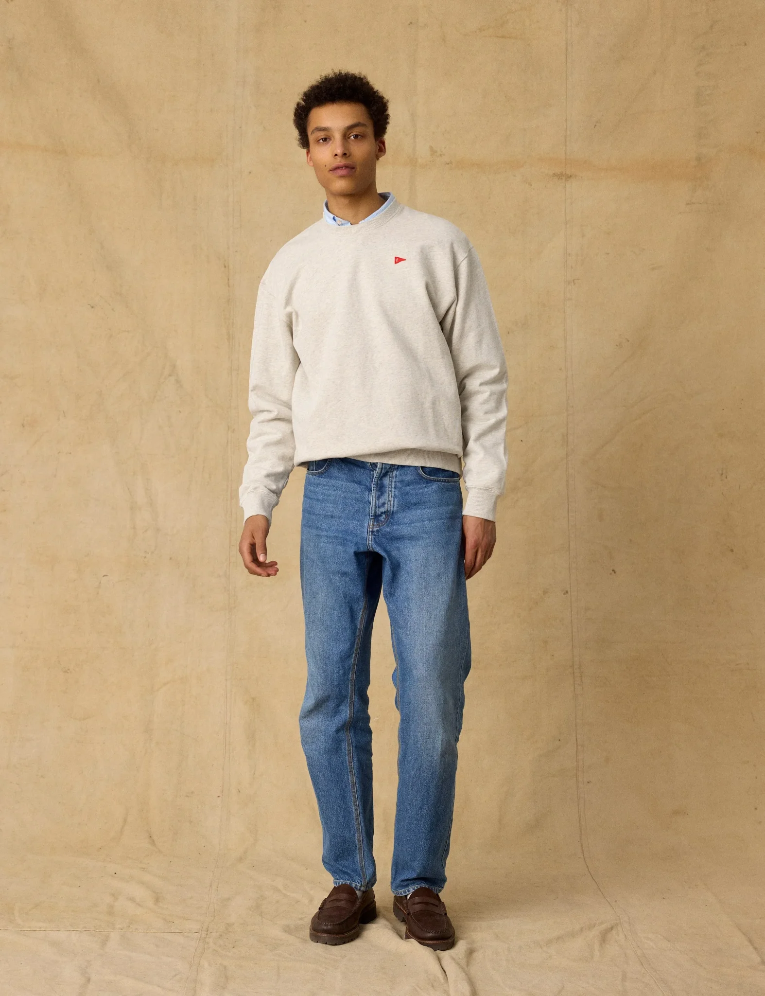 Flag Sweatshirt - Snow Melange - Image 6