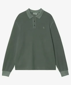 L/S Waffle Rugby Shirt - Dark Scarab Garment Dyed