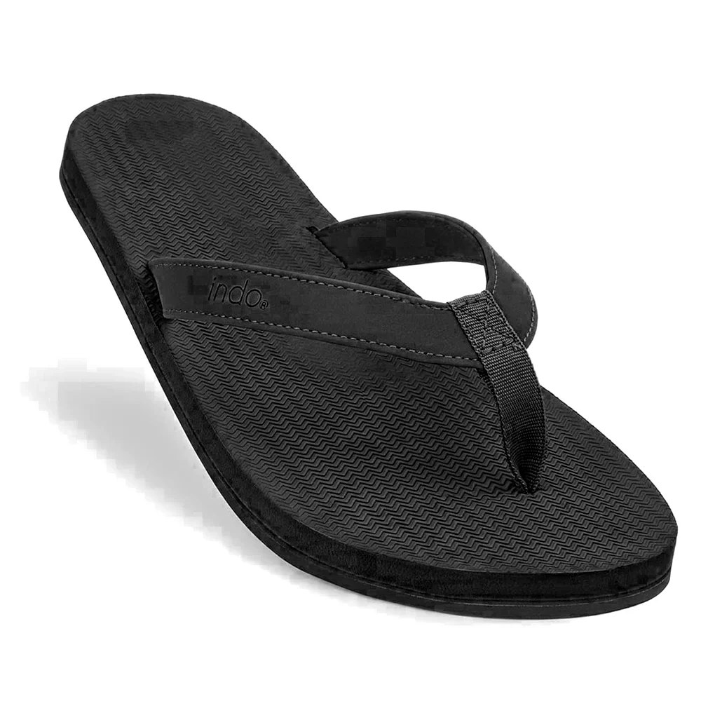 Indosole Mens Flip Flops - Essentials - Black/Shore/Soil - Image 9
