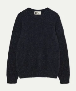 Delgado Crewneck Jumper - Dark Navy/Grey