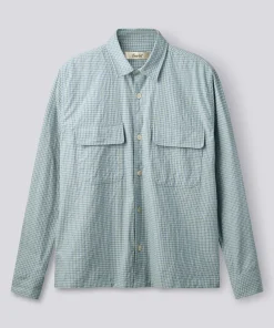 Alternative view of Lunar Relaxed Fit Textured Overshirt - Light Blue Check