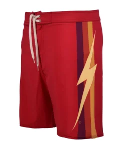 Bolt Stripe Red Boardshorts - Lightning Bolt Surf Co