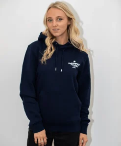 Good Times Longboarder Magazine Unisex Hoodie Navy