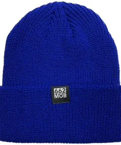 Alternative view of 662 Ribbed Cuffed Beanie - Blue