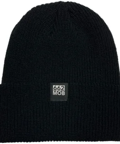 Alternative view of 662 Ribbed Cuffed Beanie - Black