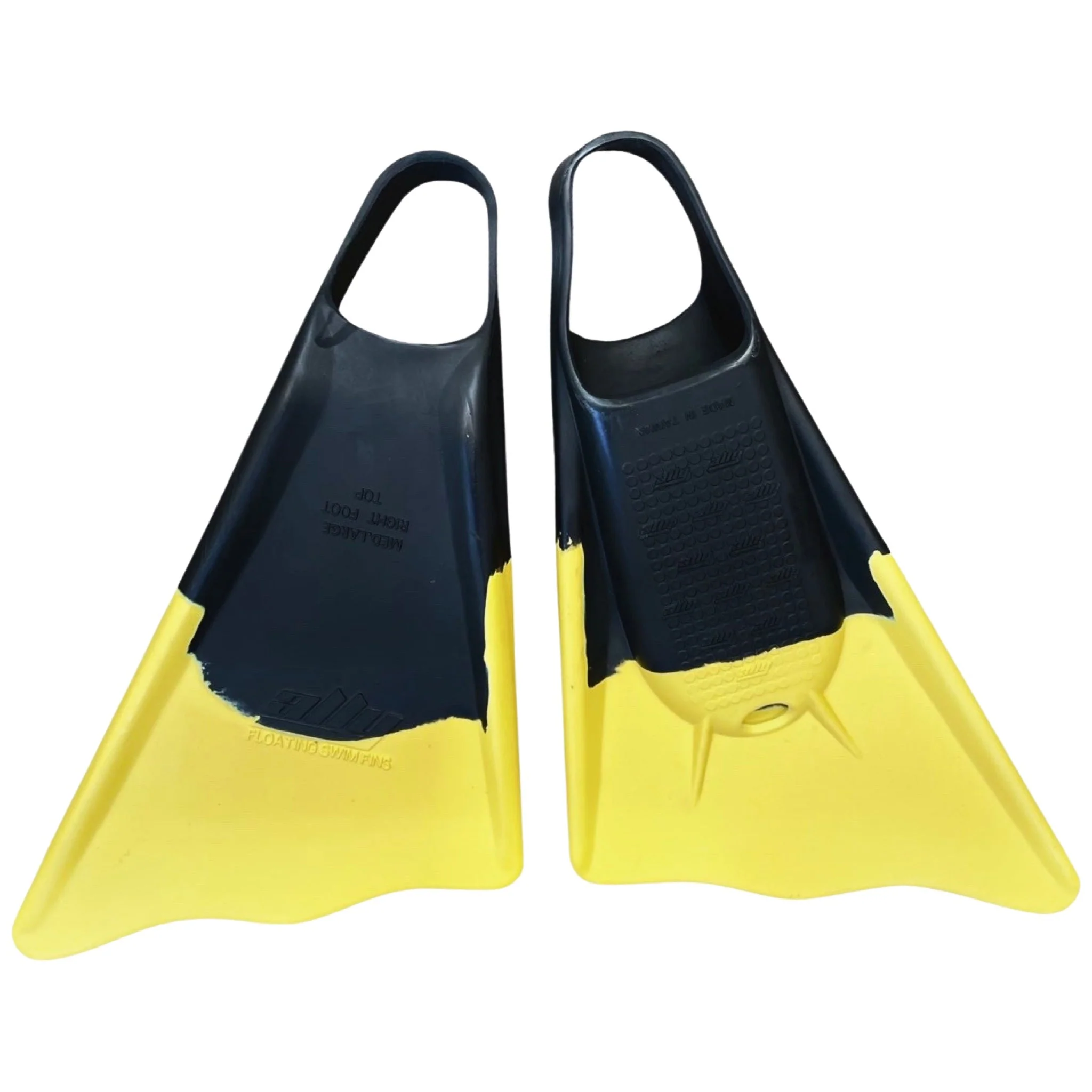 Ally Floating Swim Fins- Black/Yellow - Image 2