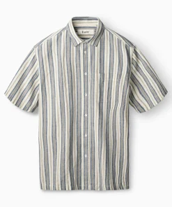Alternative view of Cosmos Linen Shirt - Blue Stripe