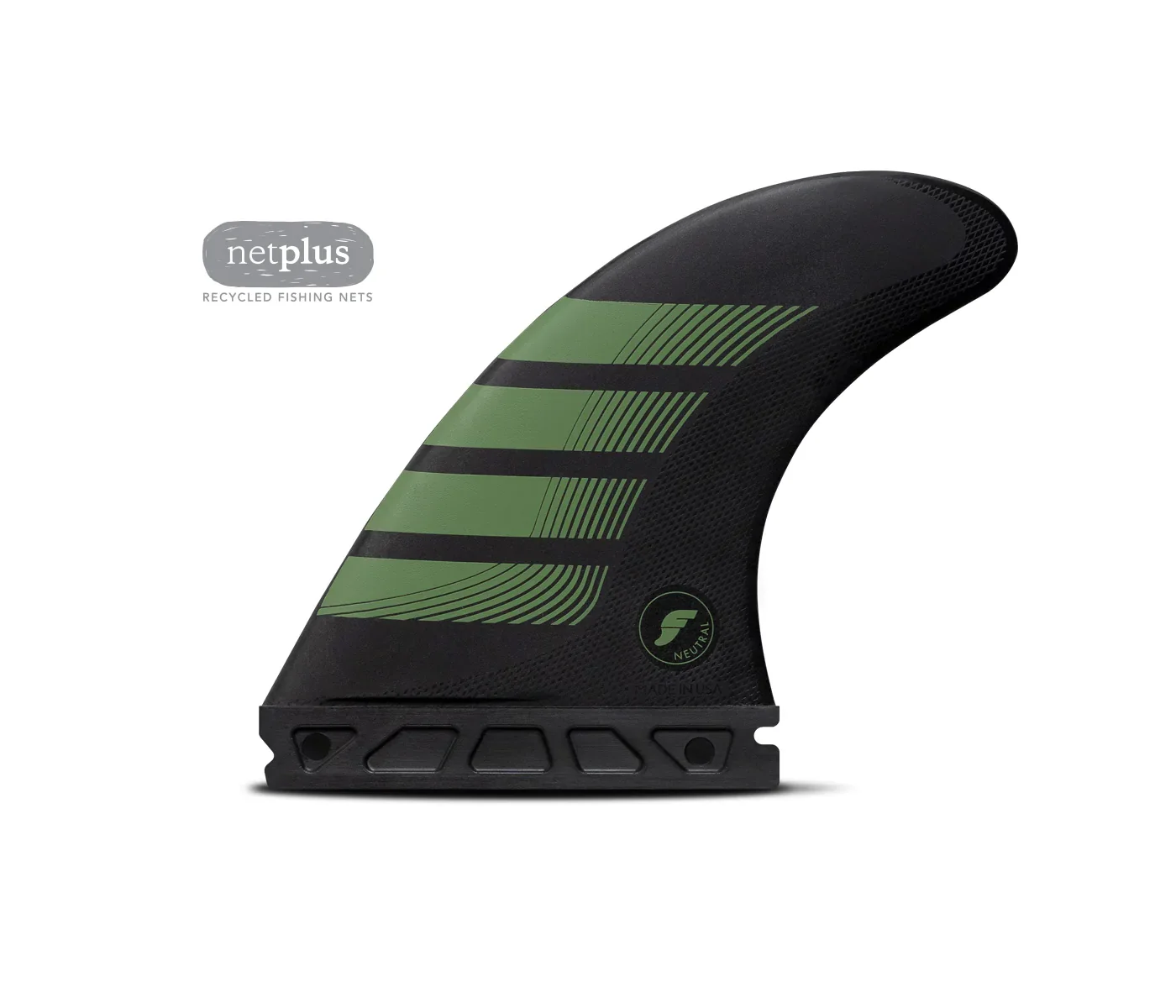 Futures Fins Alpha Neutral Thruster Set - Black/Olive